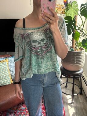 Vintage Harley-Davidson Women's Mesh Shirt